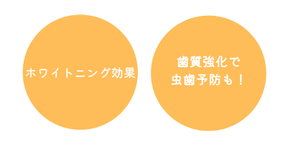 ホワイトニング効果+歯質強化で虫歯予防も